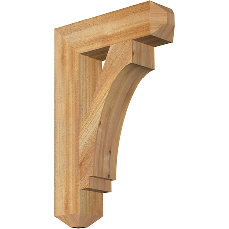 Ekena Millwork Imperial Craftsman Rough Sawn Bracket, Western Red Cedar, 4"W x 16"D x 24"H BKT04X16X24IMP04RWR